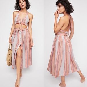 NWT FREE PEOPLE HEATIN UP 2PC BRALETTE SKIRT SET S